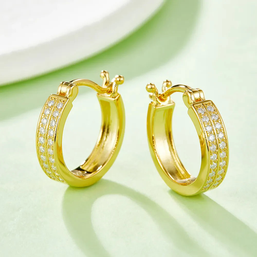Sparkala™ 925 Sterling Silver Huggie Earrings