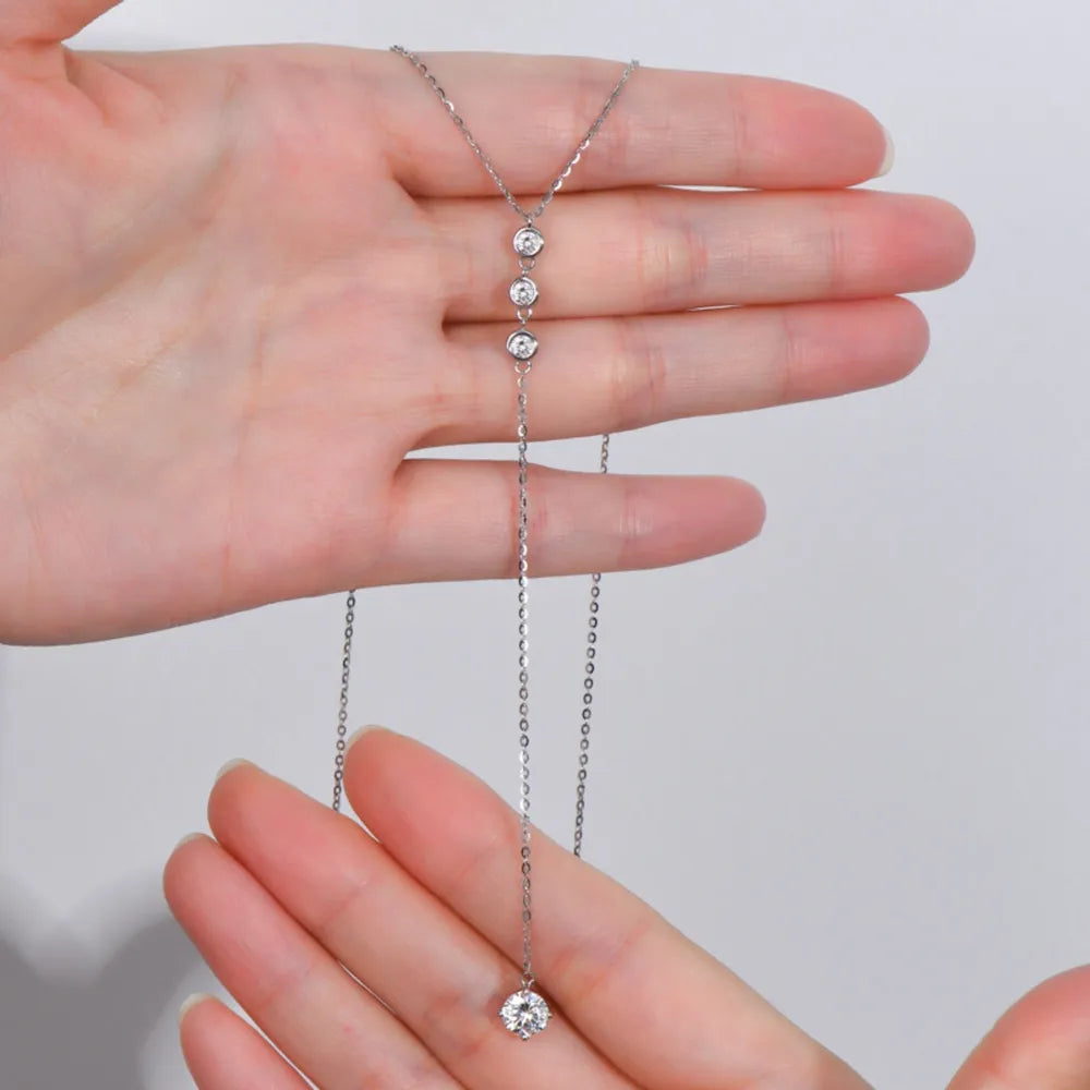 1.3 Carat Sparkala™ 925 Sterling Silver Drop Necklace