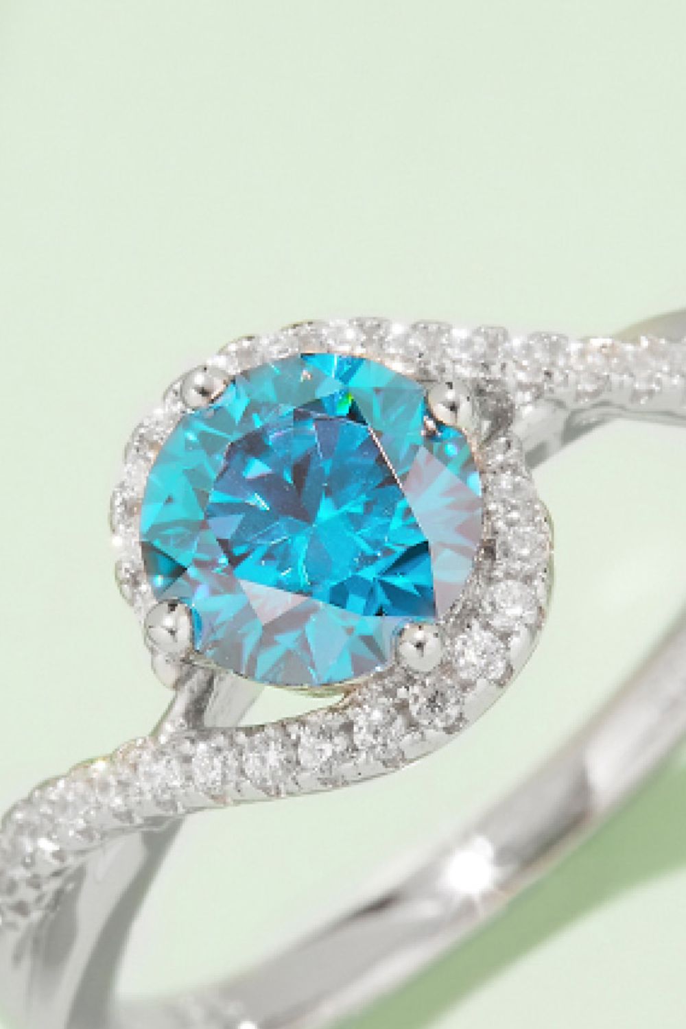 1 Carat Sparkala™ Contrast Platinum Over Pure Sterling Silver Ring (Yellow, Pink, or Blue)