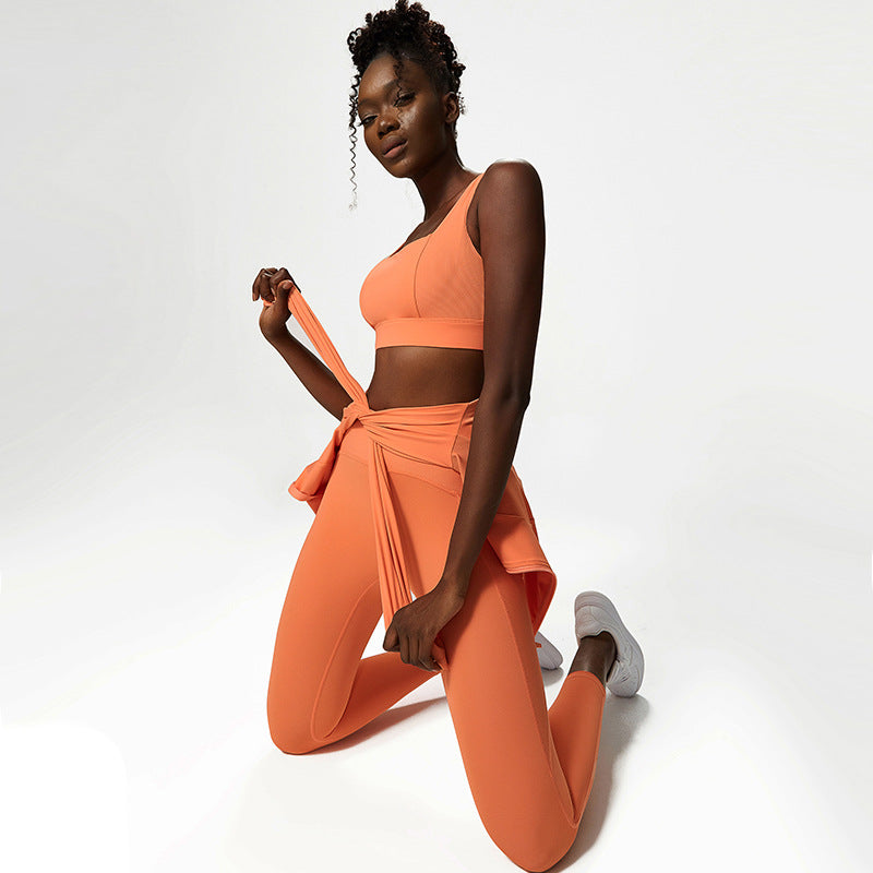 Nude Feel Yoga Three-piece Suit Plus Size