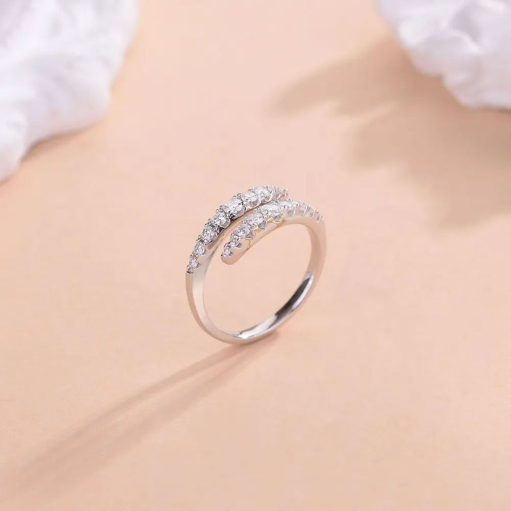 925 Sterling Silver Sparkala™ Bypass Ring