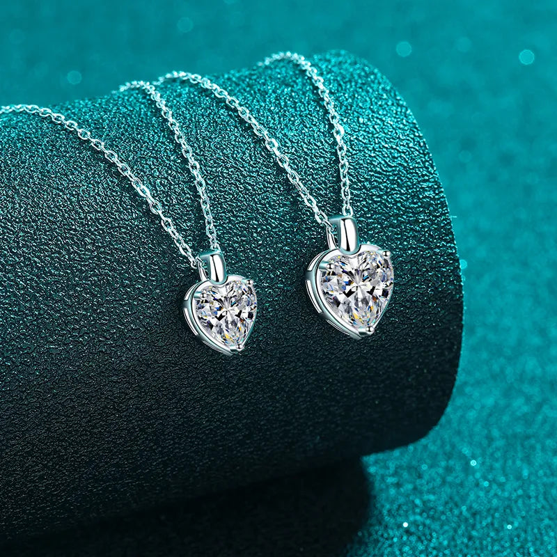 2 Carat Sparkala™ 925 Sterling Silver Heart Shape Necklace