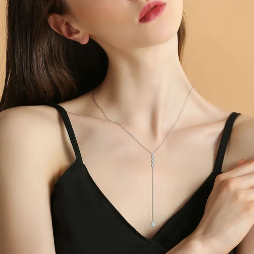 1.3 Carat Sparkala™ 925 Sterling Silver Drop Necklace