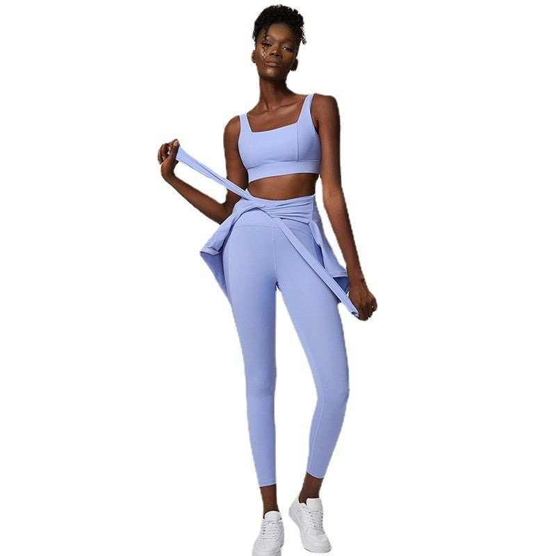 Nude Feel Yoga Three-piece Suit Plus Size