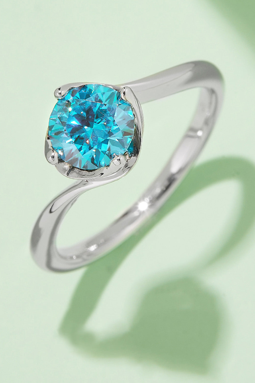 1 Carat Brilliant Round Cut Sparkala™ Platinum Over Pure Sterling Silver Solitaire Ring (Yellow, Pink, or Blue)