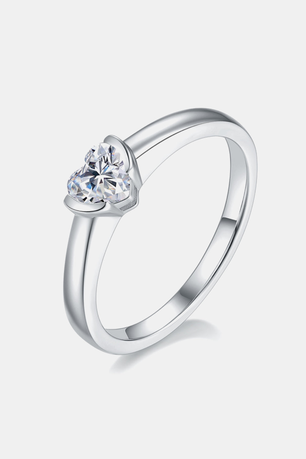 Brilliant Round Cut Sparkala™ Platinum Over Pure Sterling Silver Solitaire Ring
