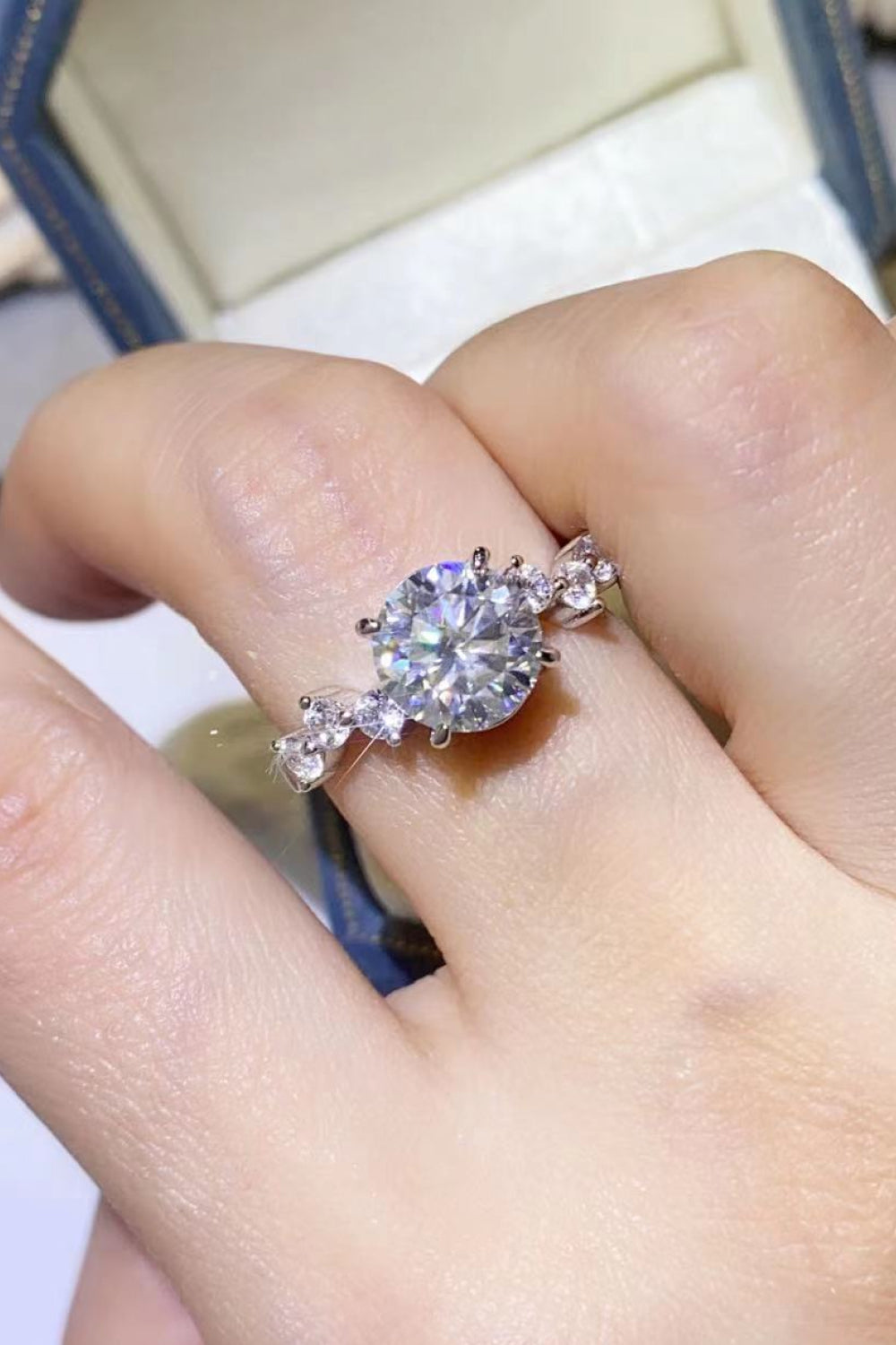 2 Carat Brilliant Round Cut Sparkala™ Platinum Over Pure Sterling Silver Ring
