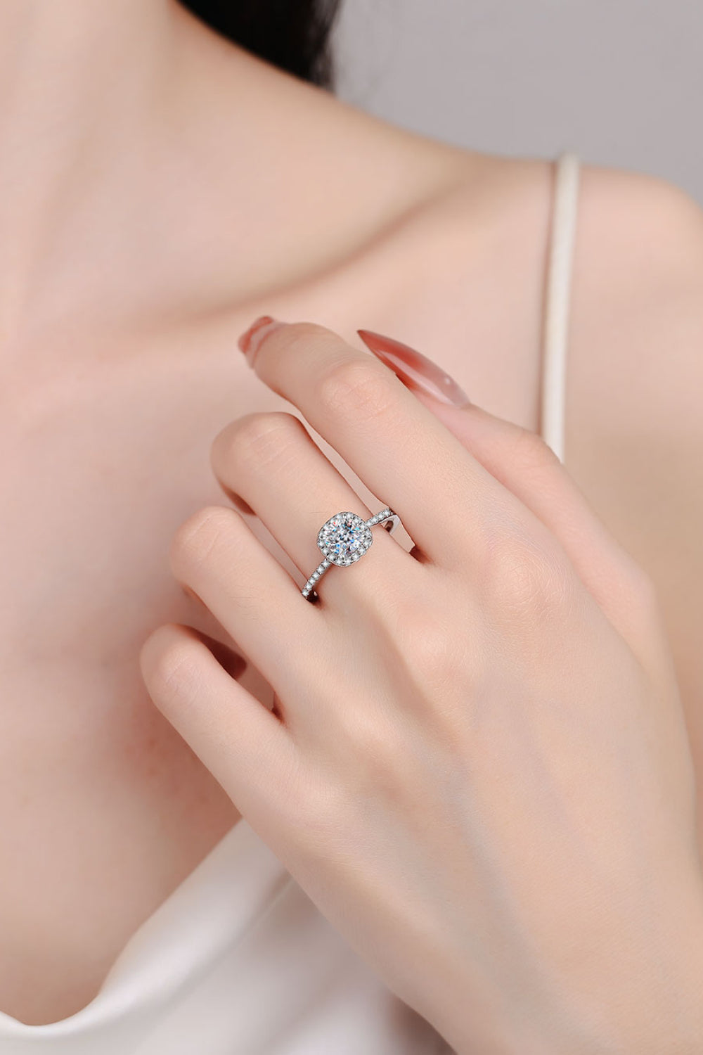 1 Carat Sparkala™ 925 Sterling Silver Halo Ring