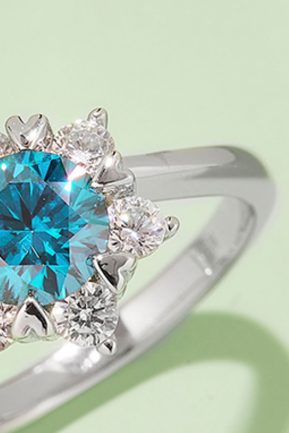 1 Carat Brilliant Round Cut Sparkala™ Platinum Over Pure Sterling Silver Cluster Ring (Yellow, Pink, or Blue)