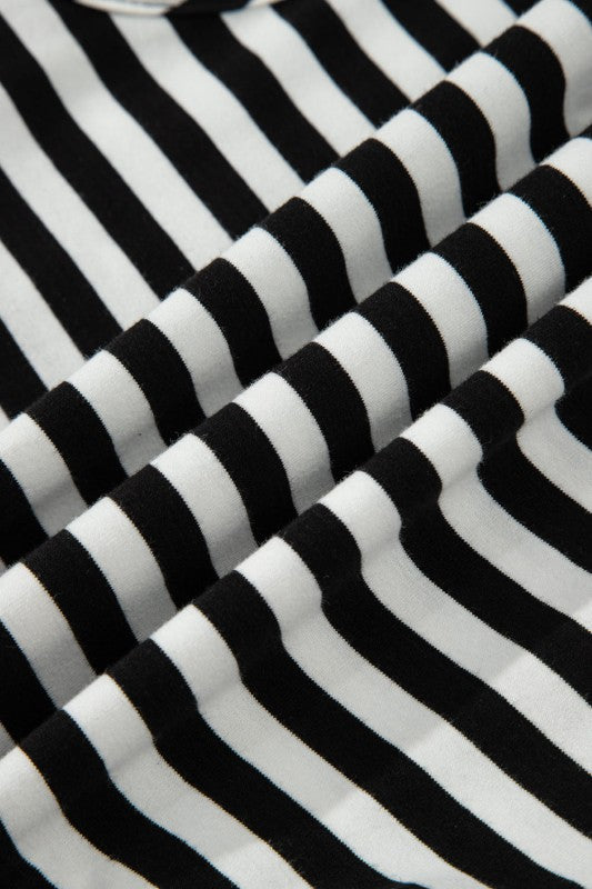 Stripe Scoop Neck Sleeveless Mini Dress
