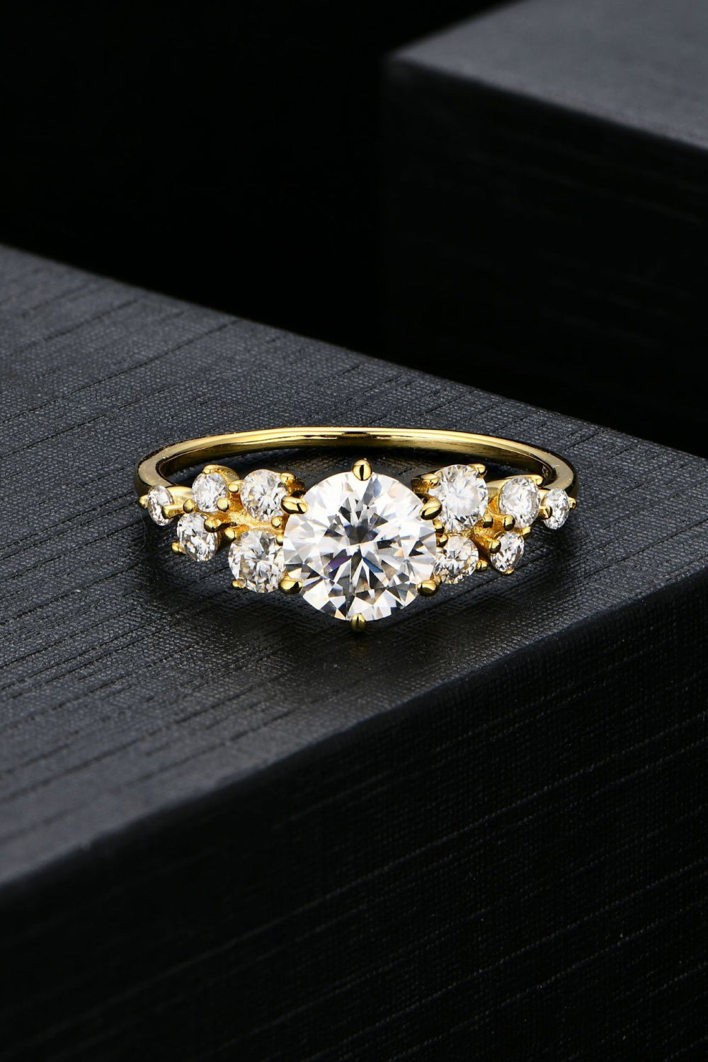 1 Carat Brilliant Round Cut Sparkala™ 14K Gold Over Pure Sterling Silver Ring