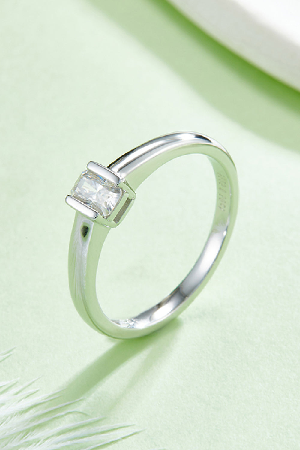 Brilliant Round Cut Sparkala™ Platinum Over Pure Sterling Silver Solitaire Ring