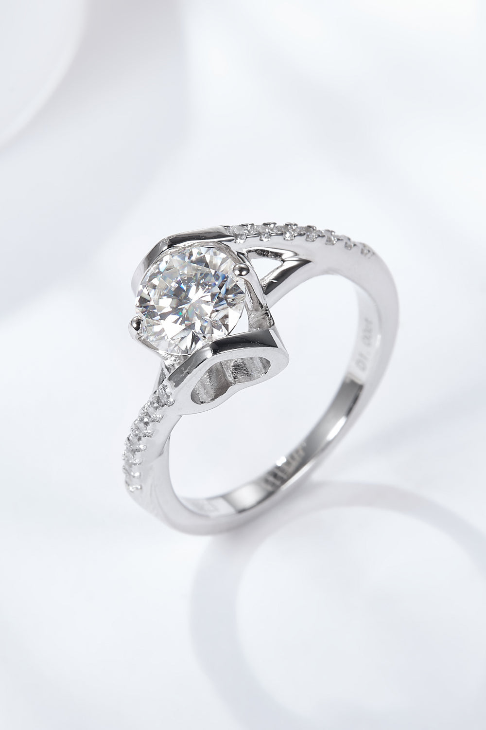 Limitless Love Brilliant Round Cut Sparkala™ Ring (Platinum Over Pure Sterling Silver)
