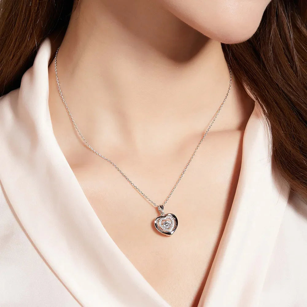 Sparkala™ 925 Sterling Silver Heart Necklace