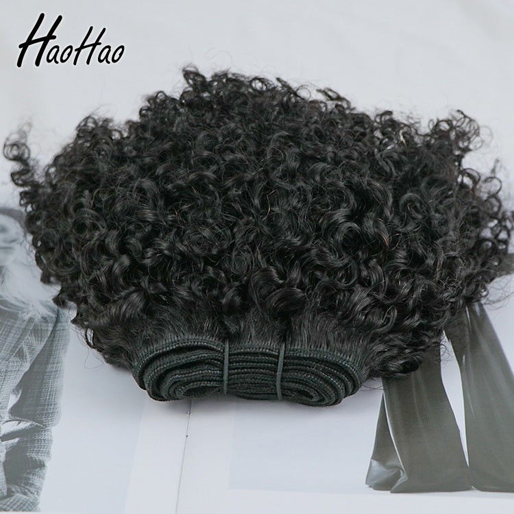 4mm Curly Human Hair Weft