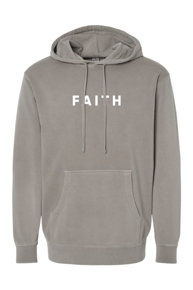 Faith Unisex Pigment-Dyed Hoodie Sweatshirt