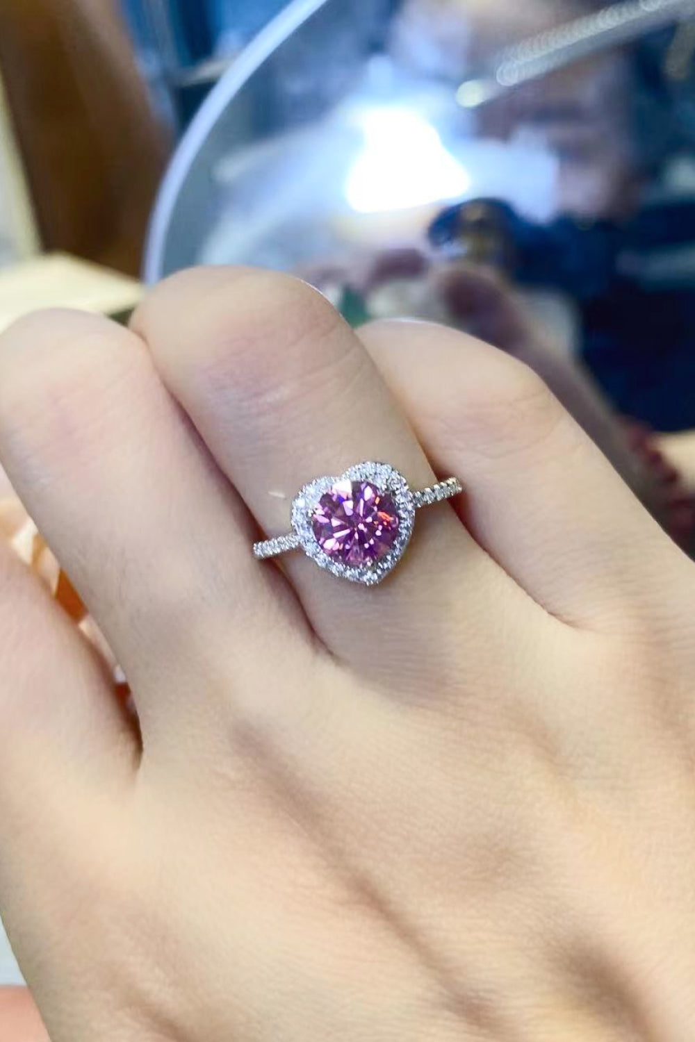 Lifelong Journey 1 Carat Pink Sparkala™ Heart Ring