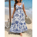 Plus-size Slip Dress Plus-size Womens Vacation Maxi Dress