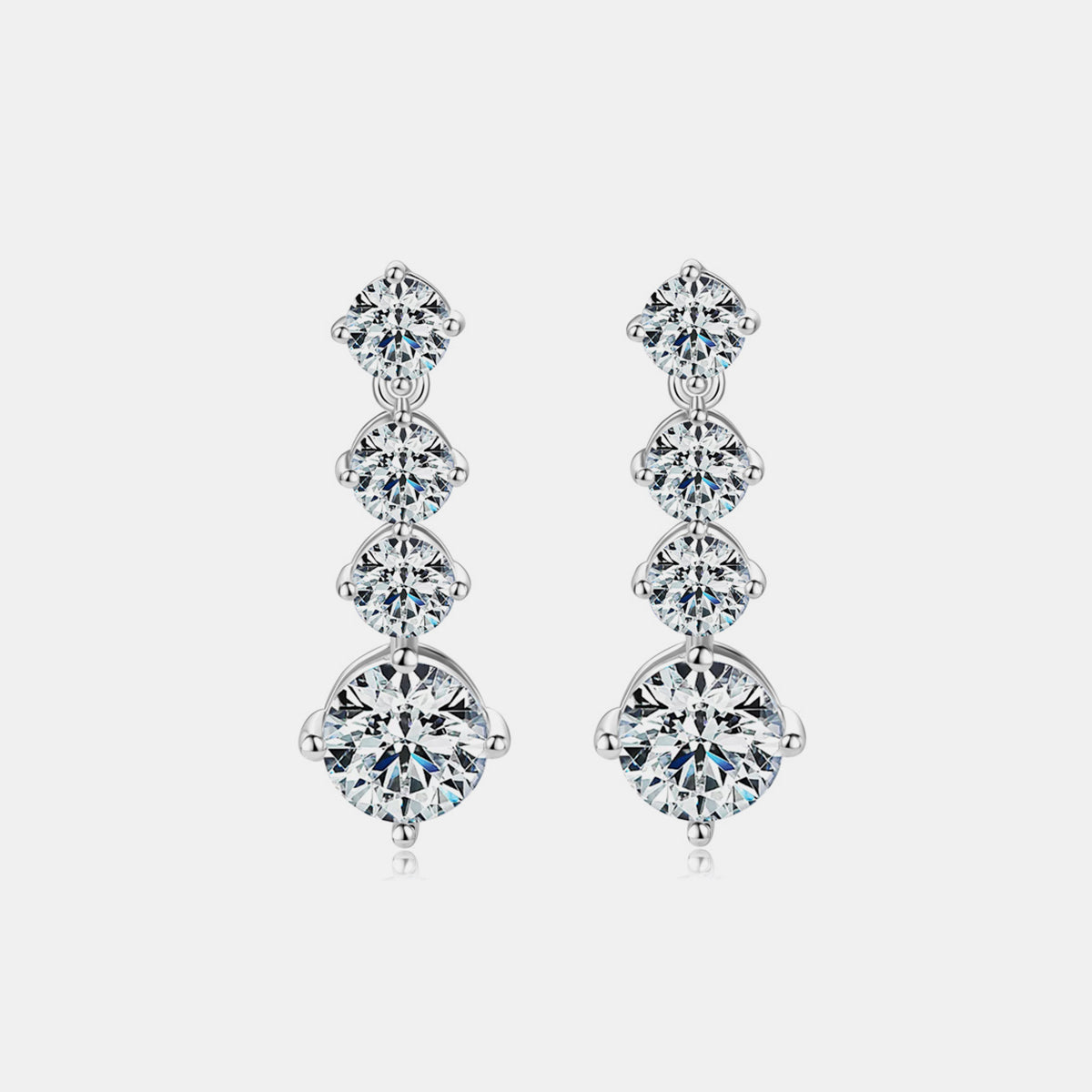4 Carat Sparkala™ Pure Sterling Silver Earrings