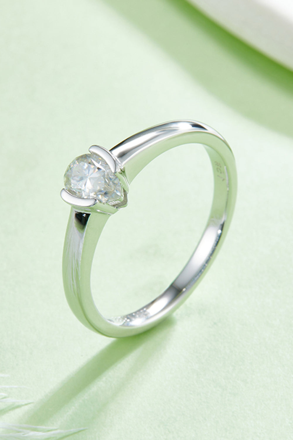 Brilliant Round Cut Sparkala™ Platinum Over Pure Sterling Silver Solitaire Ring