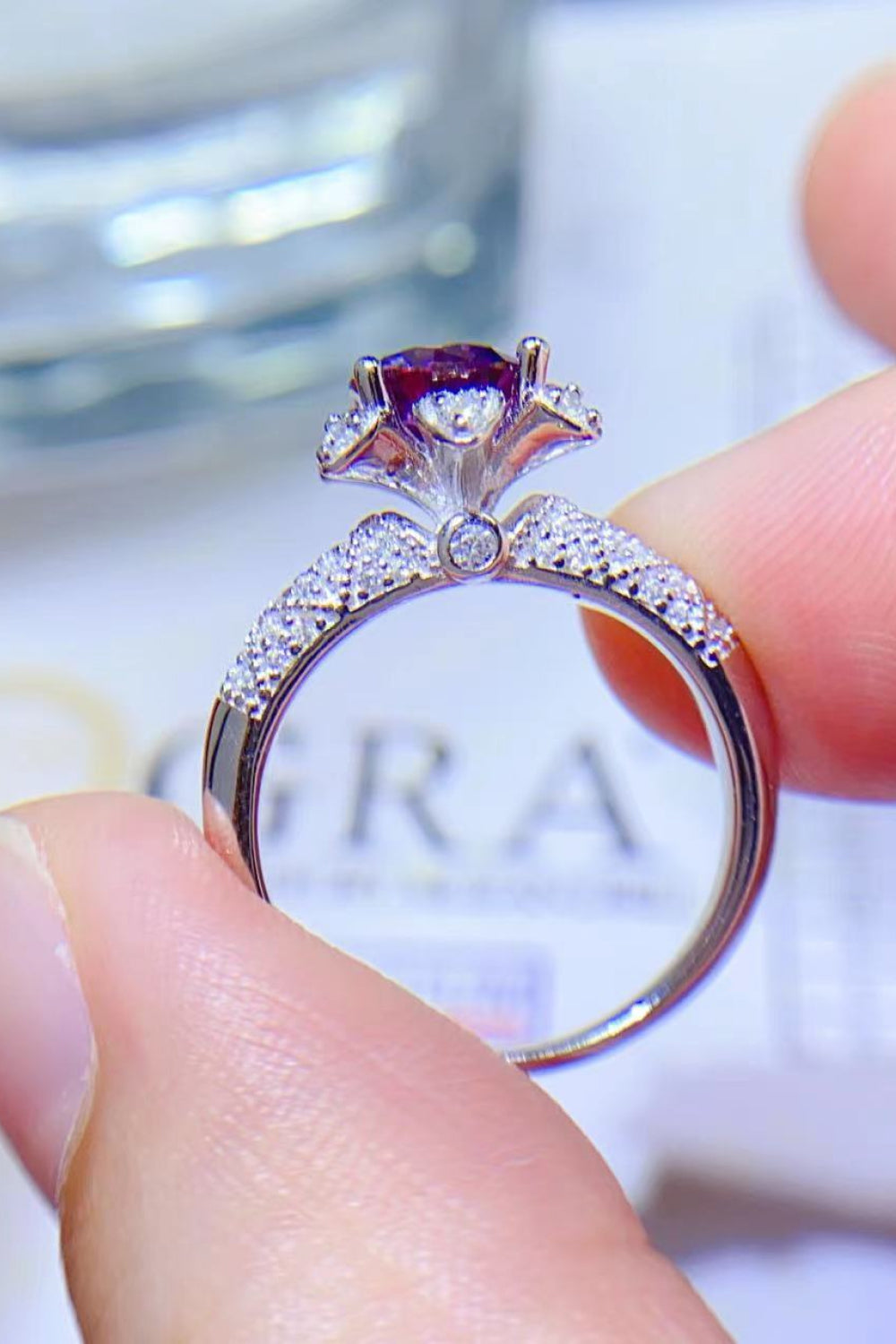 1 Carat Blue Sparkala™ Platinum Over Pure Sterling Silver Ring