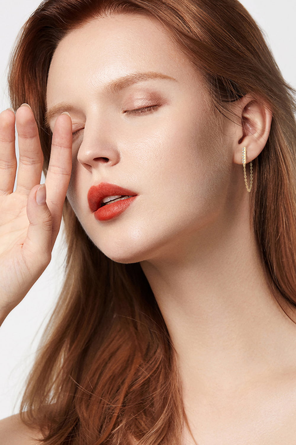 Sparkala™ Platinum-Plated 925 Sterling Silver Connected Earrings
