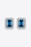 2 Carat Sparkala™ Stud Earrings in Indigo (Platinum-Plated Fine Silver)