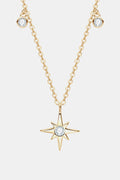 Sparkala™ North Star Pendant Platinum-Plated 925 Sterling Silver Necklace