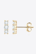 Heartbeat Rhythm 925 Sterling Silver Sparkala™ Stud Earrings (Platinum-Plated Fine Silver)