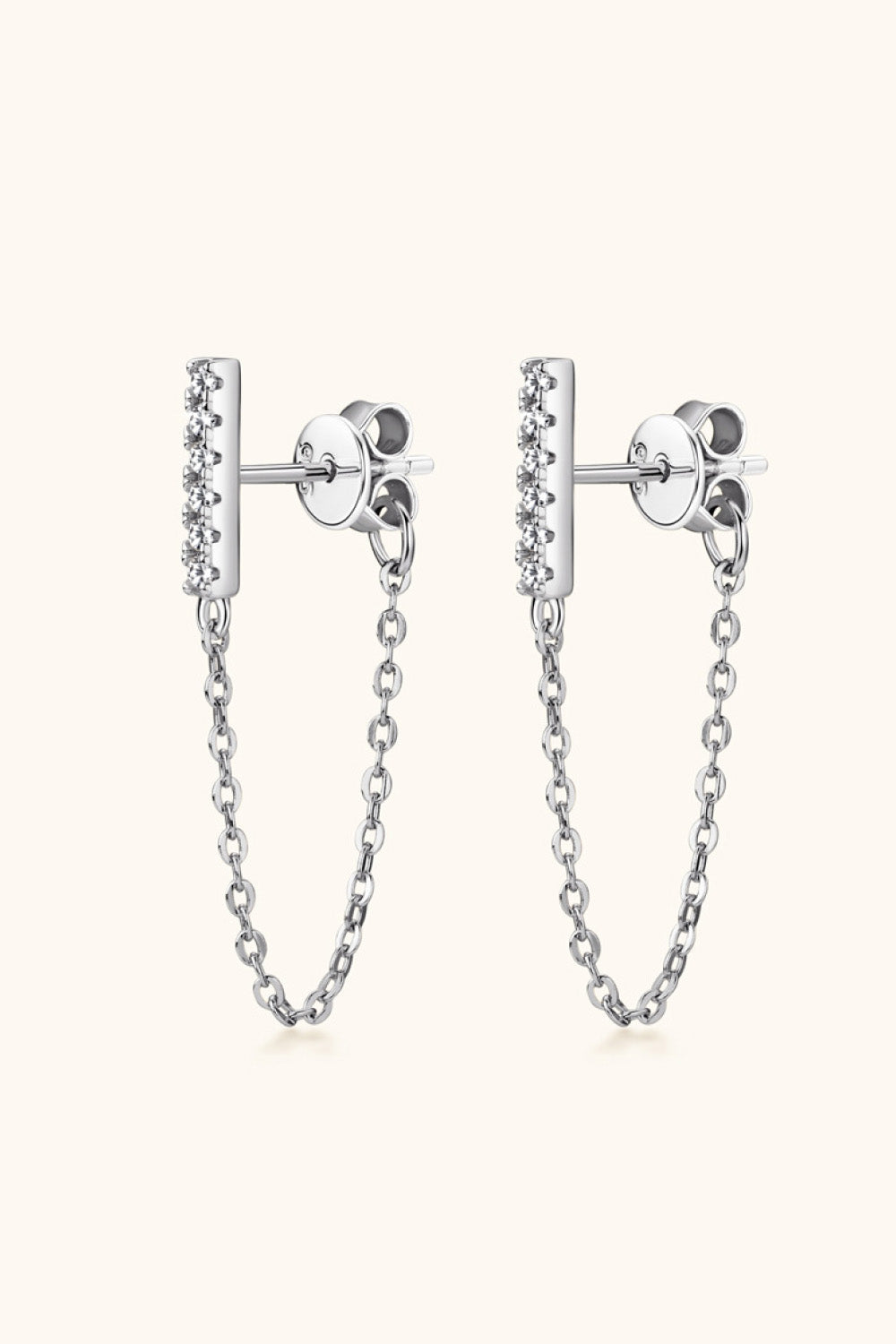 Sparkala™ Platinum-Plated 925 Sterling Silver Connected Earrings