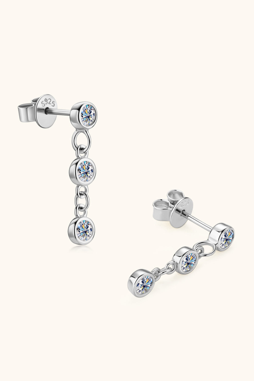 Sparkala™ Platinum-Plated 925 Sterling Silver Drop Earrings