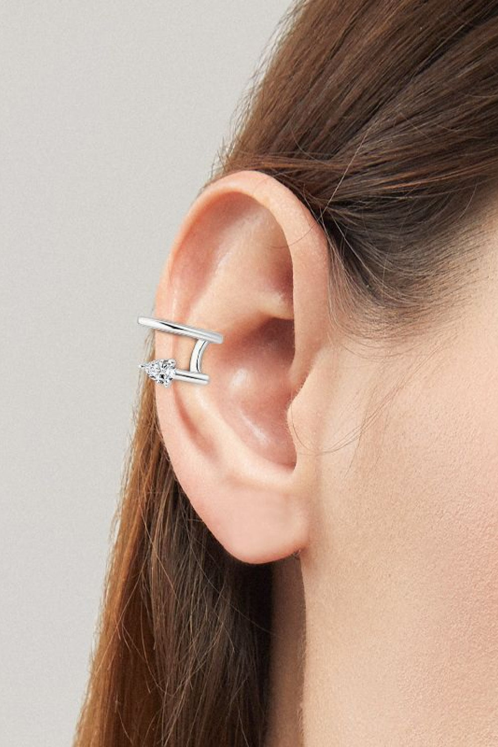 Sparkala™ Platinum-Plated 925 Sterling Silver Cuff Earrings