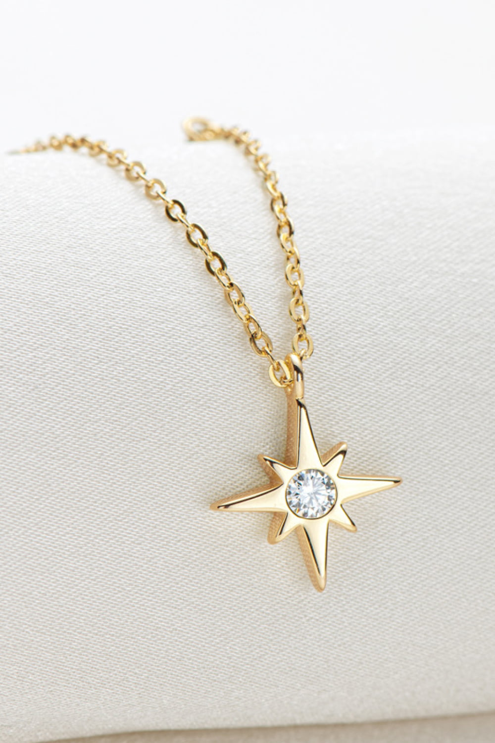 Sparkala™ North Star Pendant Platinum-Plated 925 Sterling Silver Necklace