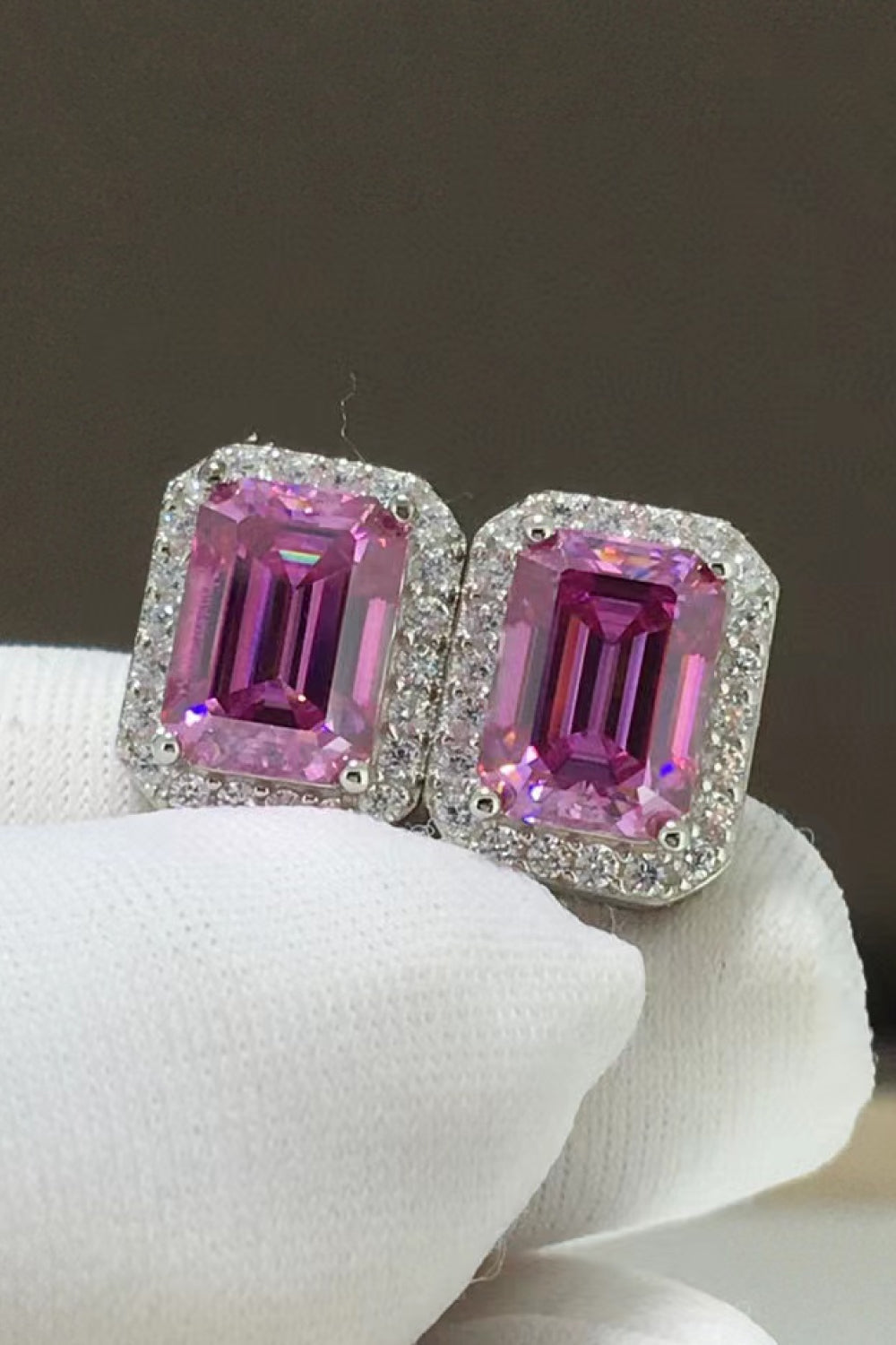 Shiny and Elegant 2 Carat Sparkala™ Stud Earrings (Platinum-Plated Fine Silver)