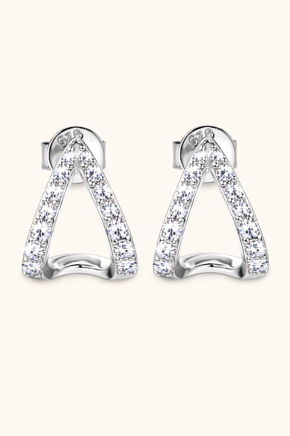 Sparkala™ Minimalist Platinum-Plated 925 Sterling Silver Earrings
