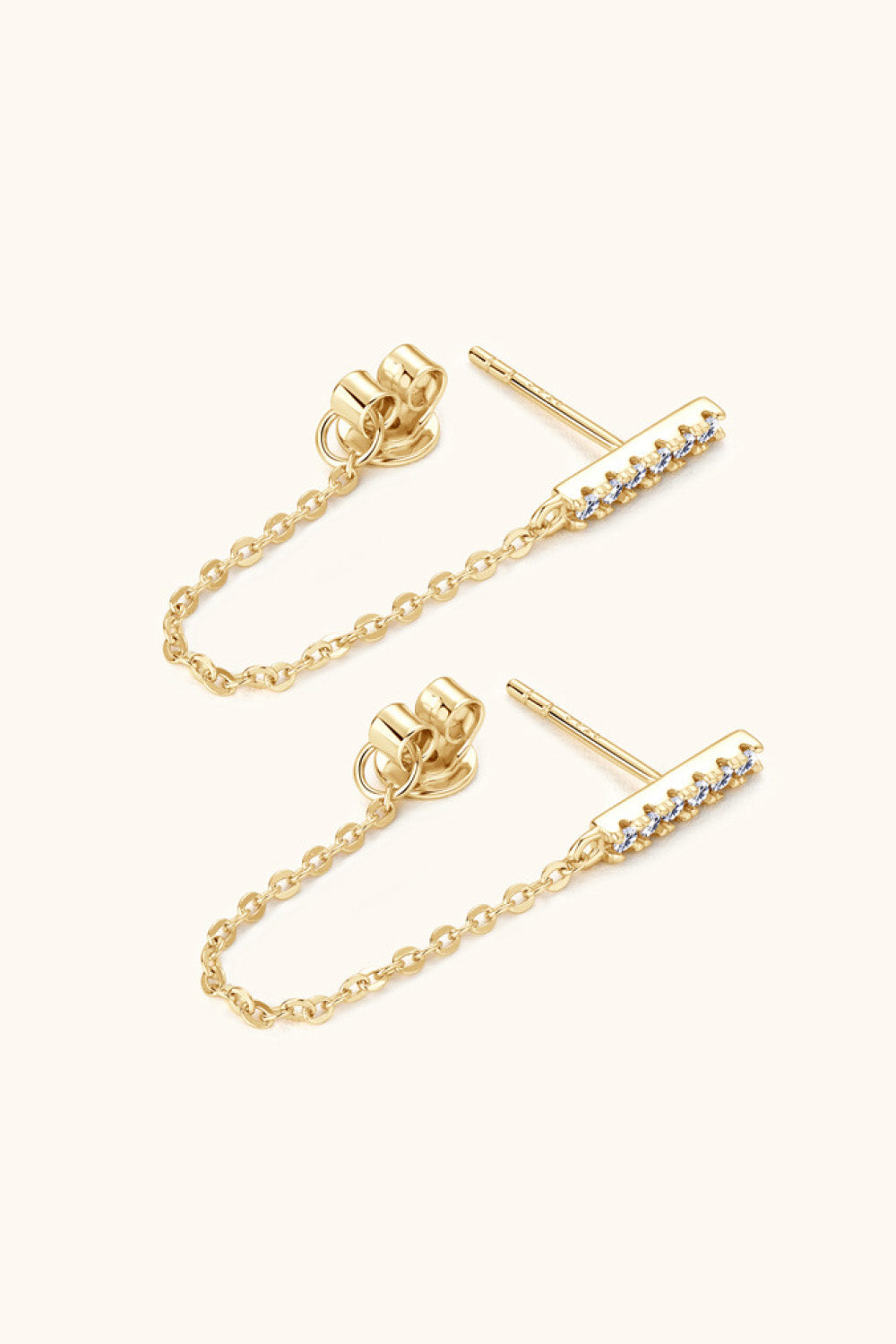 Sparkala™ Platinum-Plated 925 Sterling Silver Connected Earrings