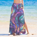Stained Glass Art | Women's Long Knot Side Cover Up
